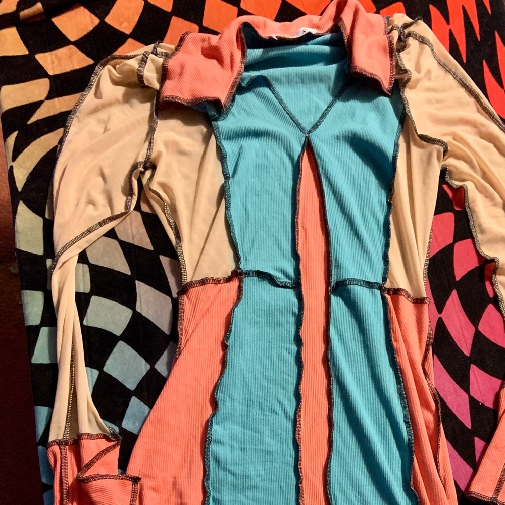 ColorBlock Y2K Mini Dress